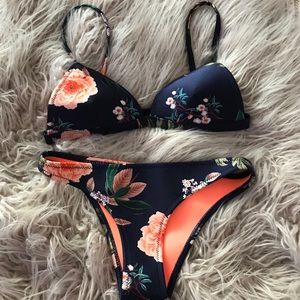 NWOT Navy Triangl Bikini Set